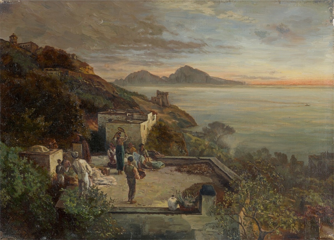 Study for ”Am Golf von Neapel” by Oswald Achenbach