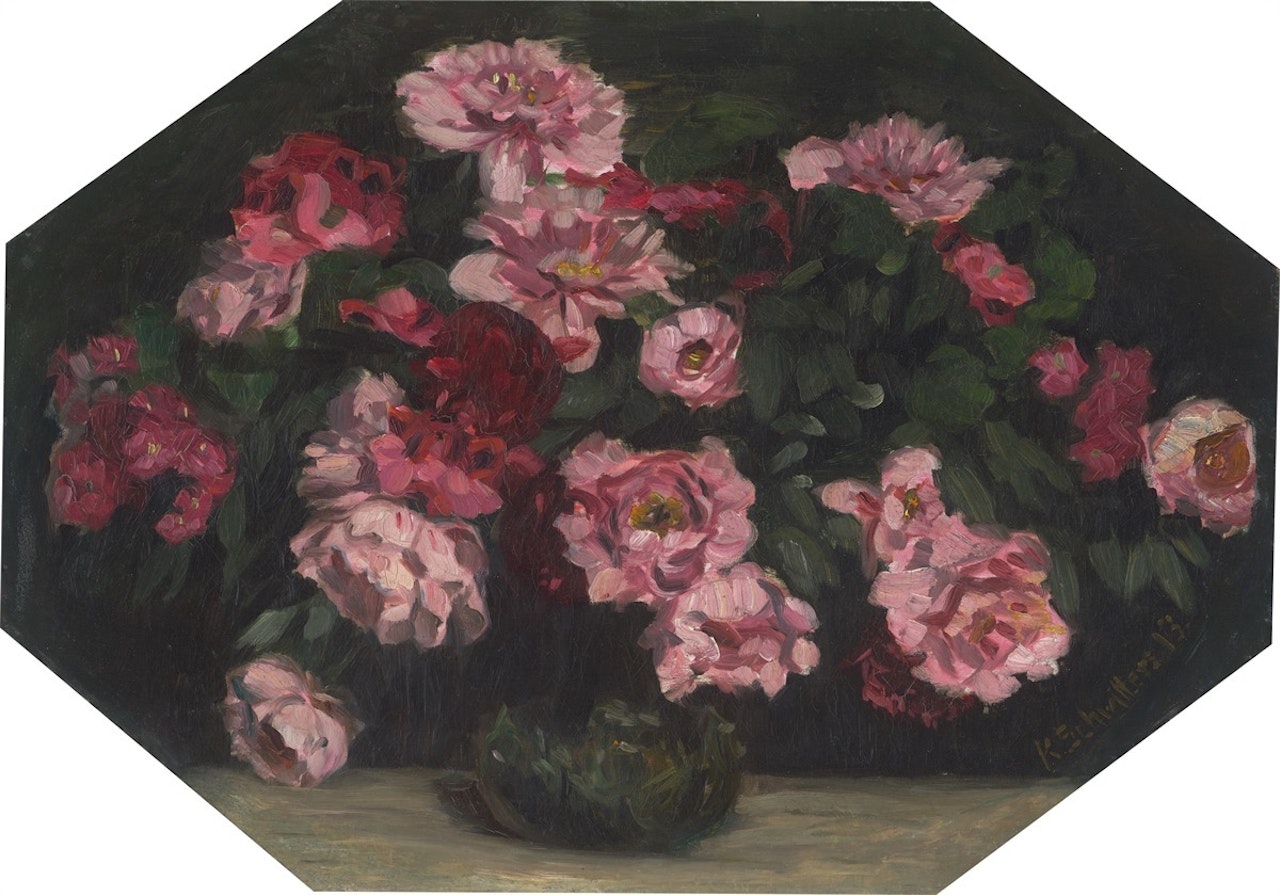 ”Rosen / Ohne Titel (Rosenstillleben)” by Kurt Schwitters