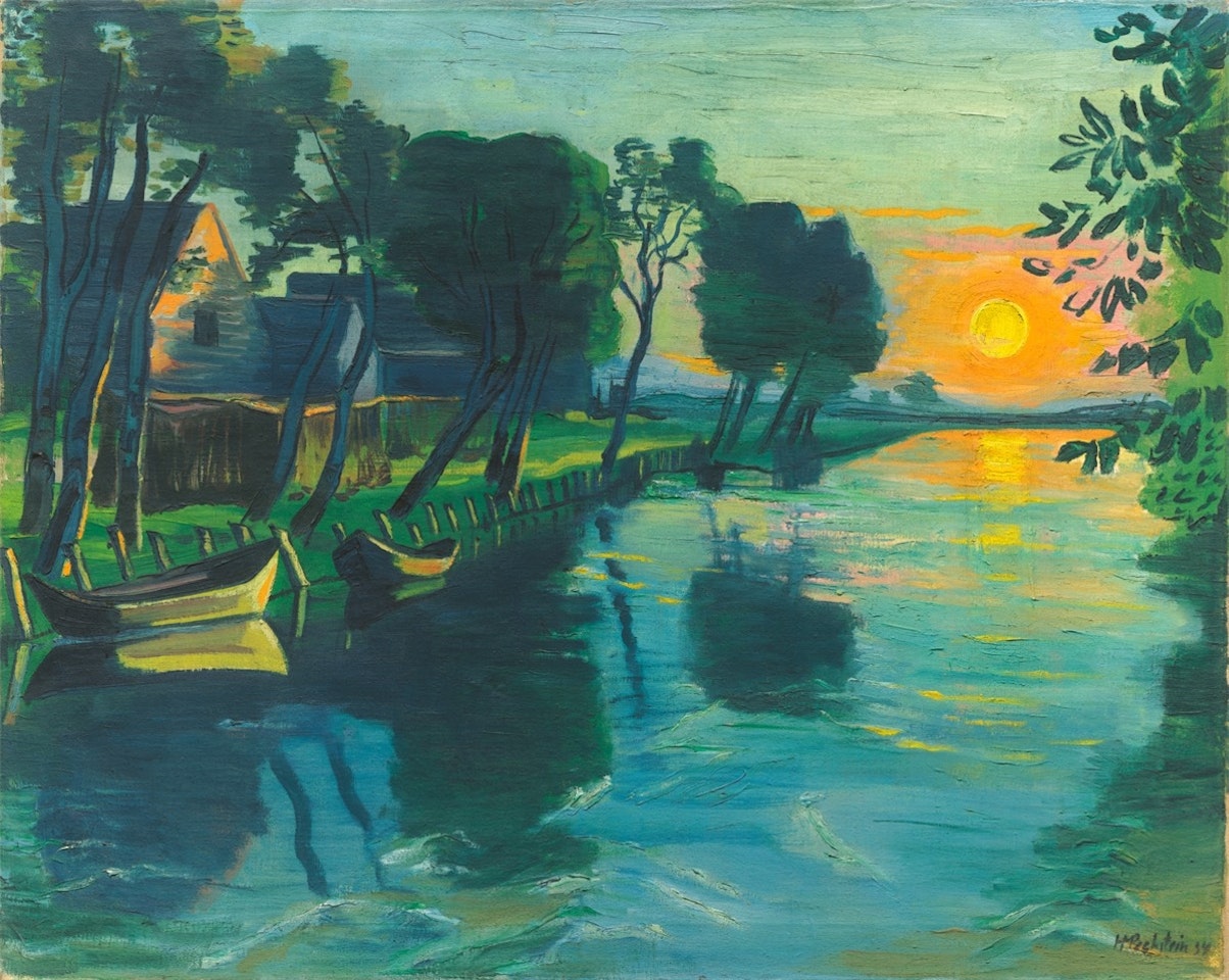 ”Die ersten Sonnenstrahlen am Mühlengraben” by Max Pechstein