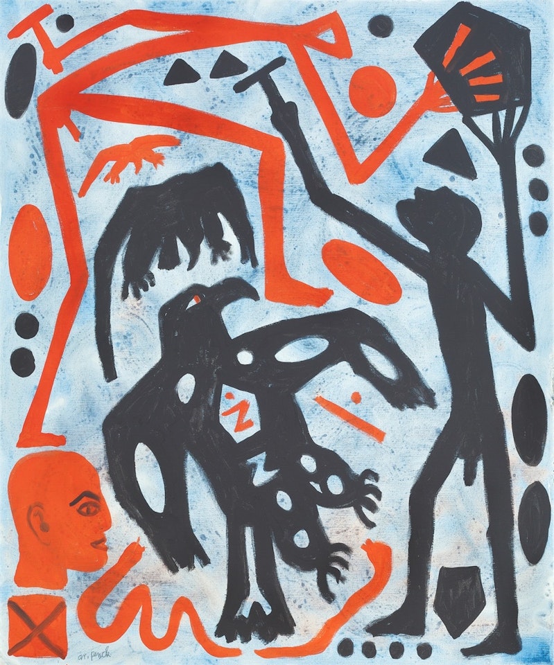 ”ÜBER DEM ADLER II” by A.R. Penck