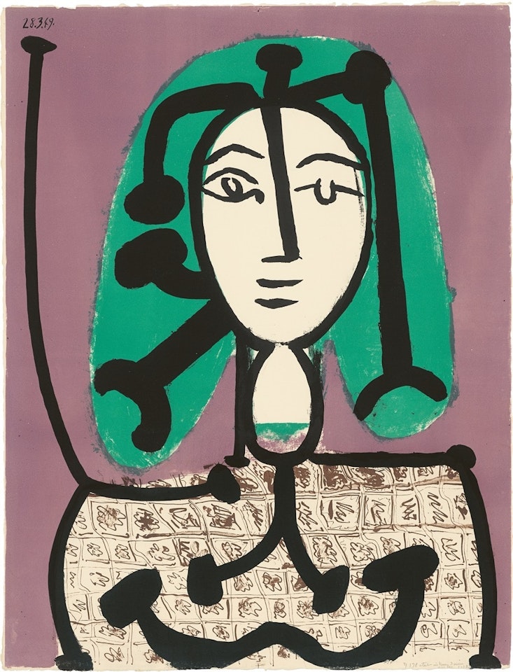 ”La femme à la résille” (”Femme aux cheveux verts”) by Pablo Picasso