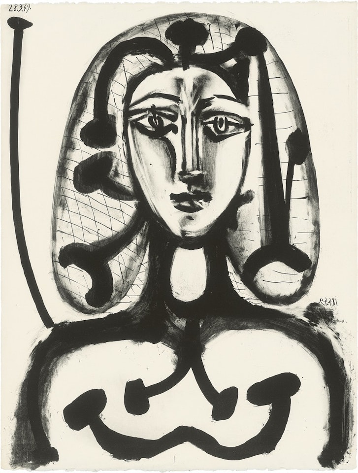 ”La femme à la résille” (”Femme aux cheveux verts”) by Pablo Picasso