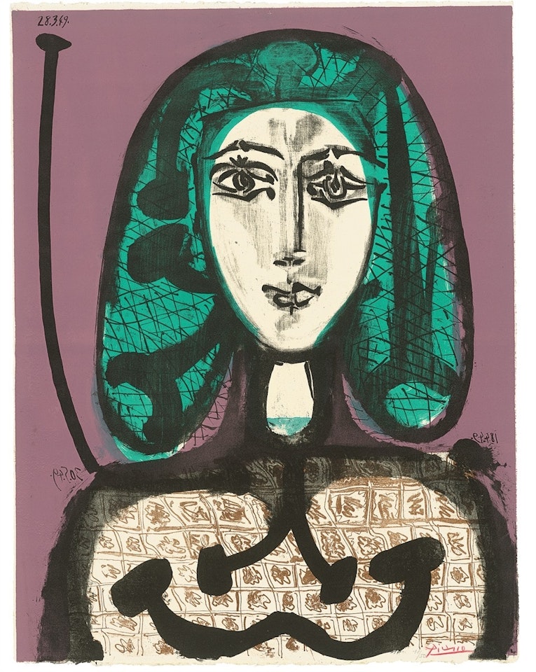 ”La femme a la résille” (”Femme aux cheveux verts”) by Pablo Picasso