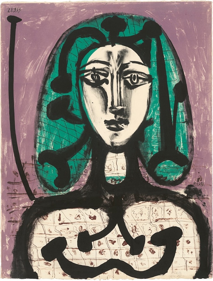 ”La femme à la résille” (”Femme aux cheveux verts”) by Pablo Picasso