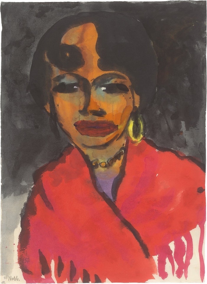 ”Frauenporträt mit gelbem Ohrring” by Emil Nolde