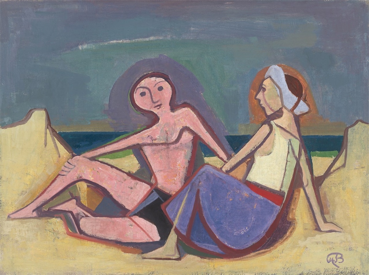 ”Paar am Strand” by Karl Hofer