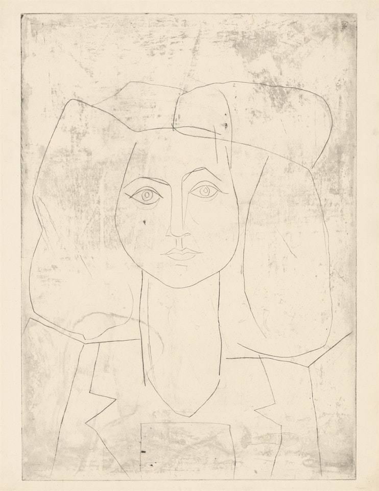 ”Portrait de Françoise, en costume tailleur” by Pablo Picasso