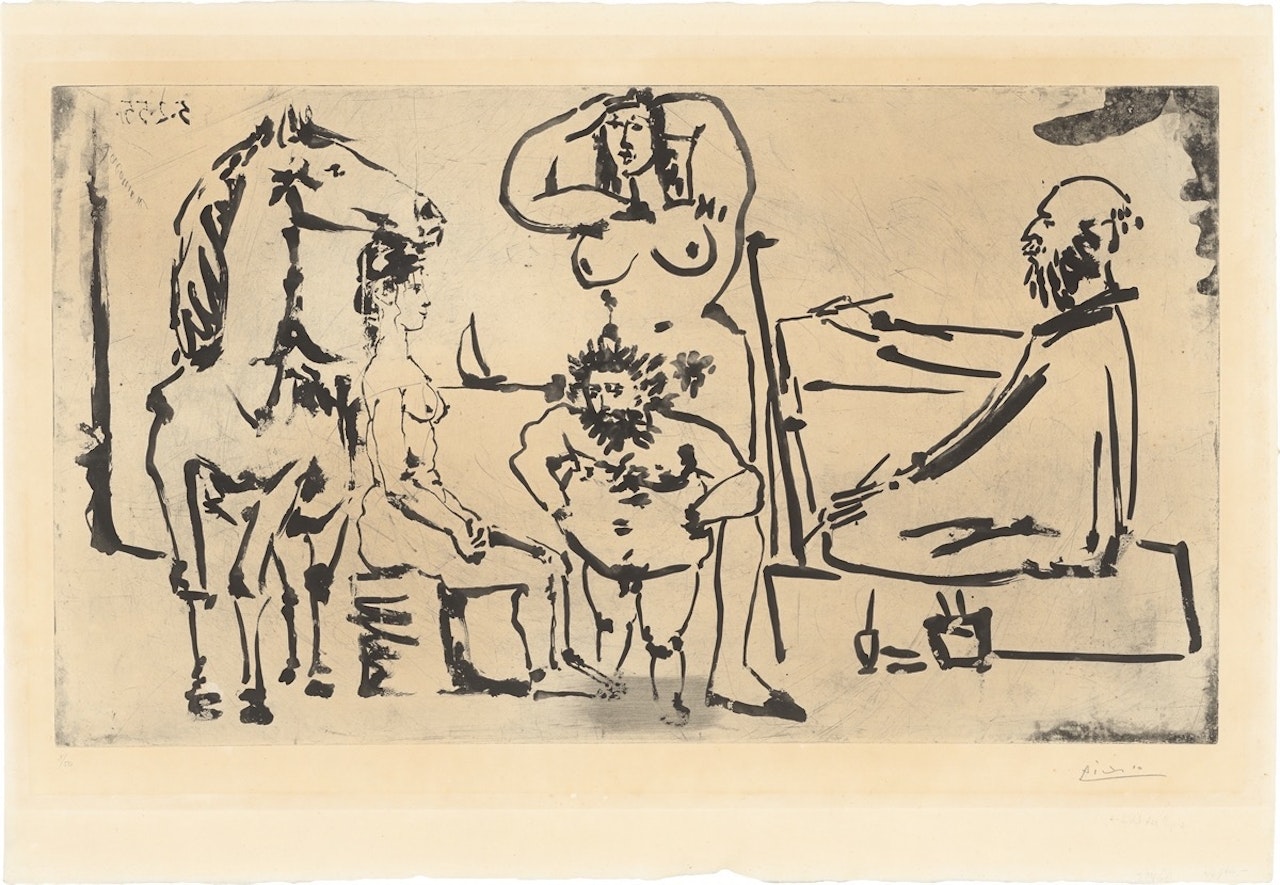 ”Le peintre sur la plage” by Pablo Picasso