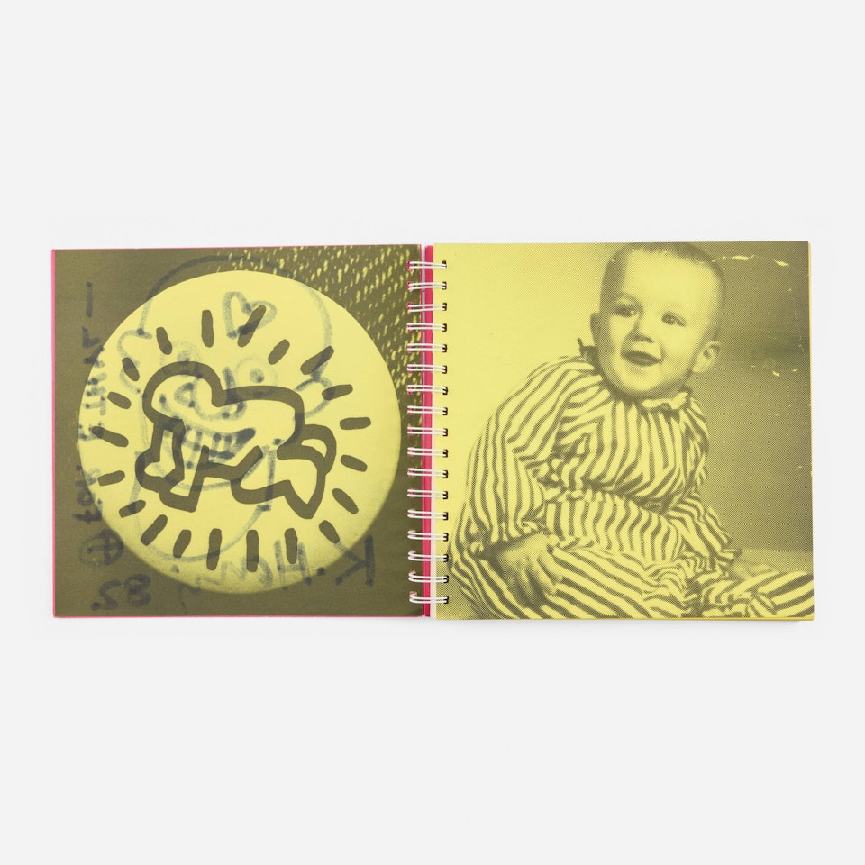Tony Shafrazi exhibition catalog with original drawing by Keith Haring
