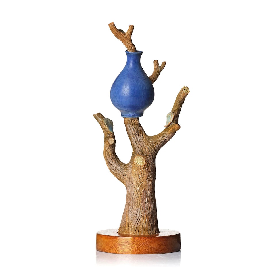 Sculpture, with vase by Stig Lindberg