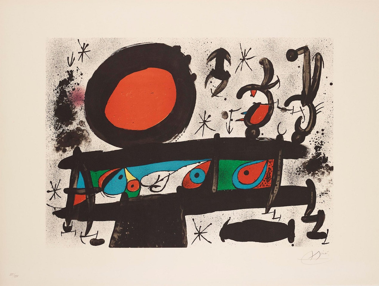 Plate 8, from: "Homenatge a Joan Prats" by Joan Miró