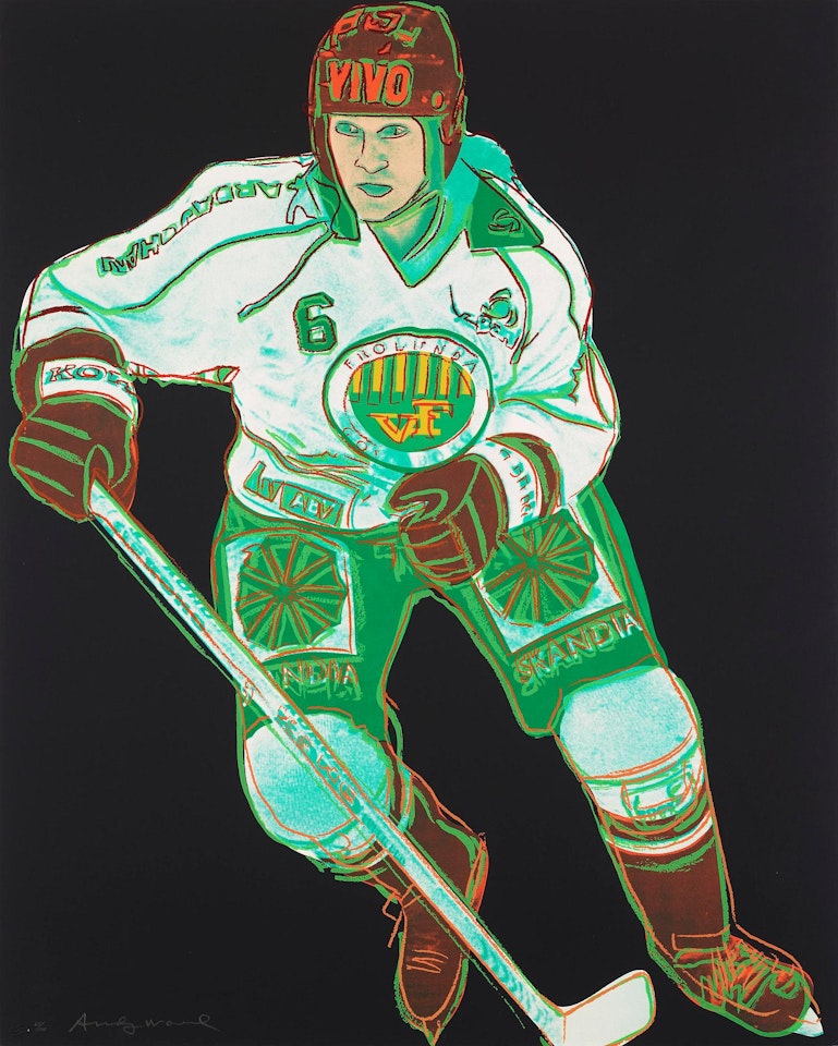 Frölunda Hockey Player by Andy Warhol