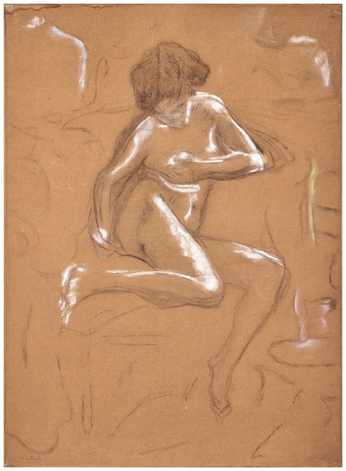 Nu assis sur un canapé by Édouard Vuillard