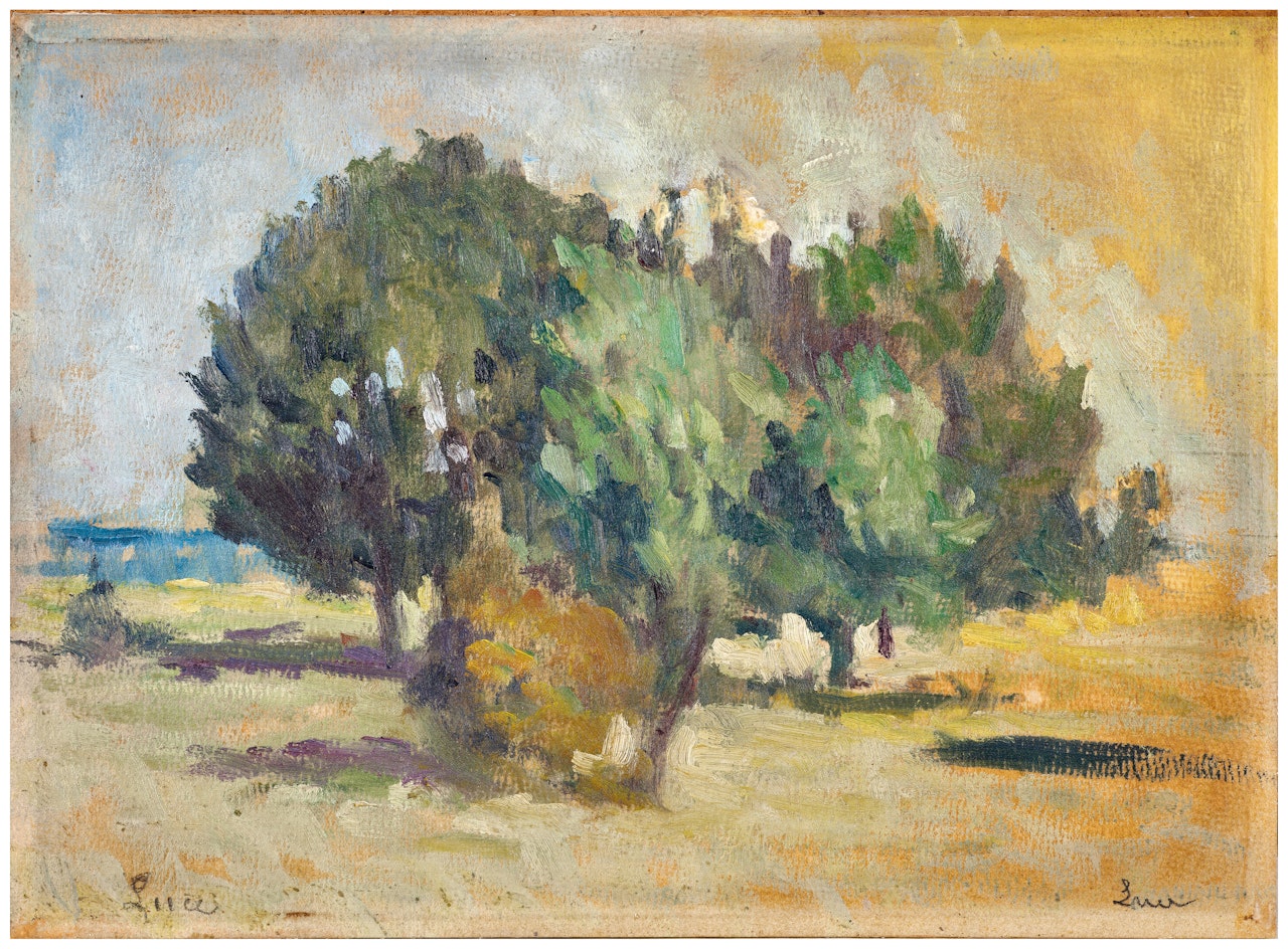 Arbres dans un paysage by Maximilien Luce