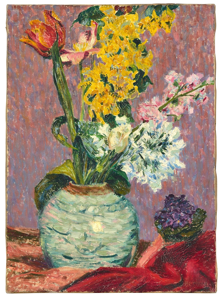Bouquet de fleurs dans un vase by Auguste Herbin