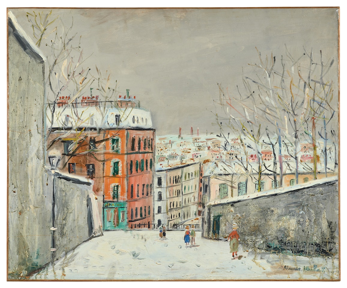 Rue du Mont-Cenis sous la neige by Maurice Utrillo