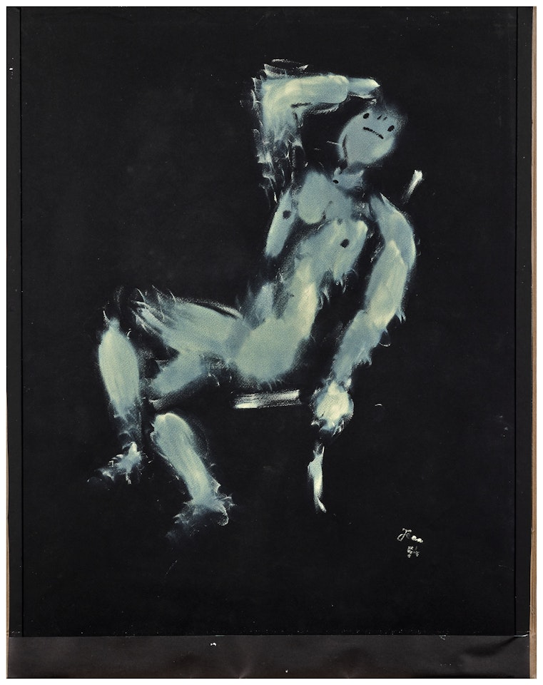 Homme nu assis by Jean Cocteau