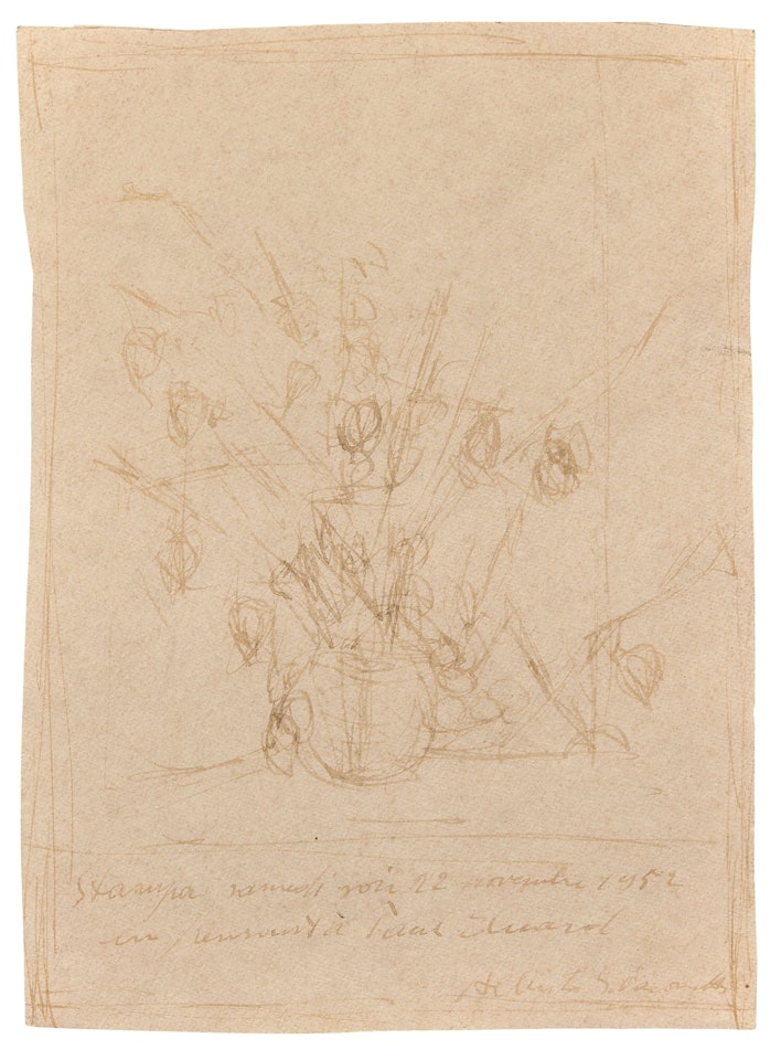 Sans titre (Bouquet de fleurs (en pensant à Paul Eluard) XIII) by Alberto Giacometti