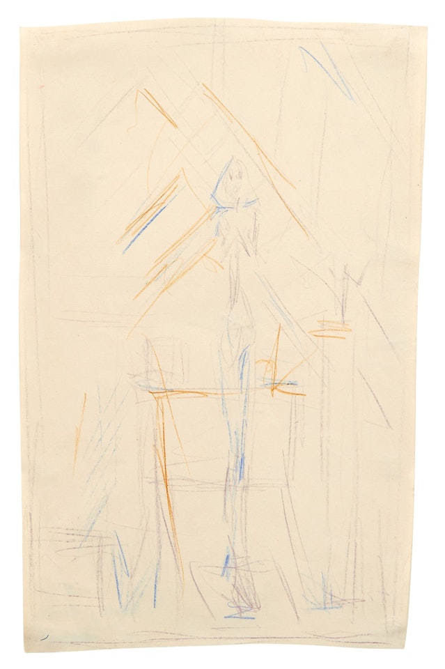 Sans titre (Figure debout dans l"atelier) by Alberto Giacometti