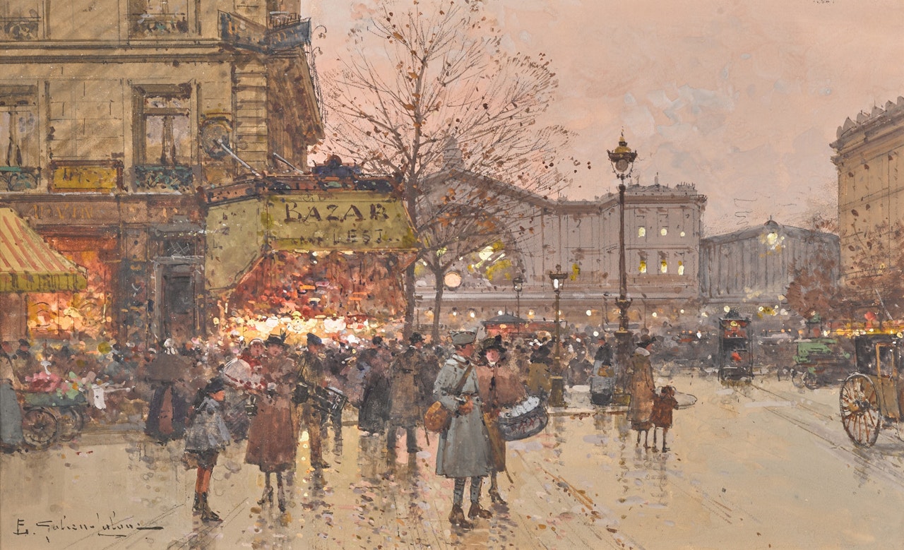 La Gare de l"Est by Eugene Galien-Laloue