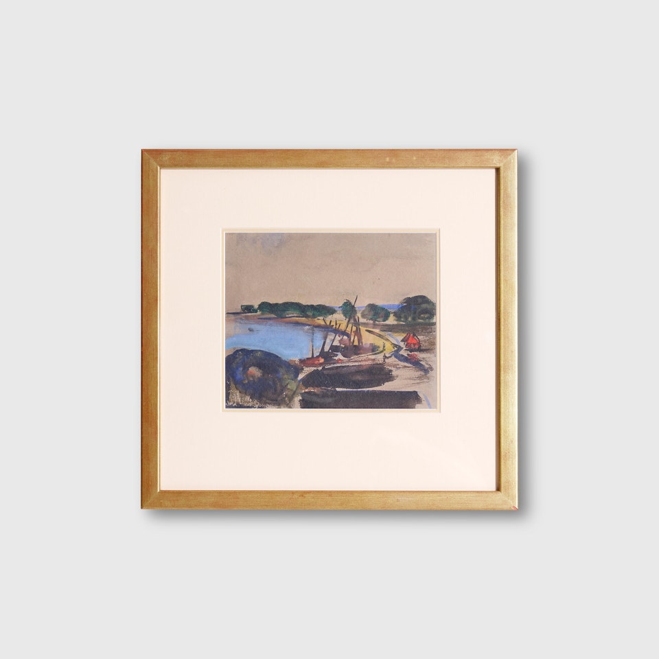Boats on the Shore of the Bay by Frederick Ronald Williams