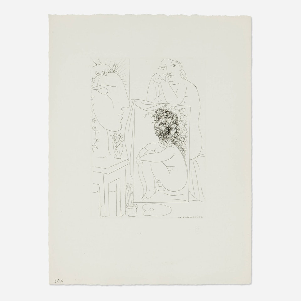 Modèle, tableau et sculpture (from La Suite Vollard) by Pablo Picasso