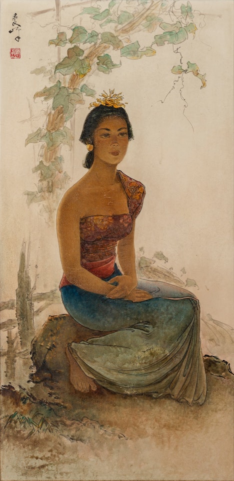 Portrait of a Seated Lady by Lee Man Fong