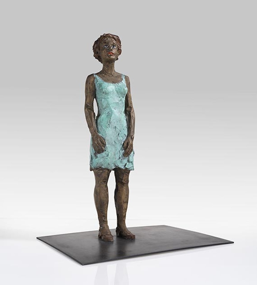 Frau im grünen Kleid by Stephan Balkenhol