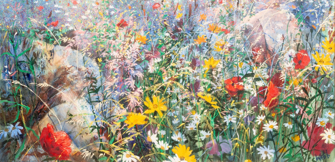 Meadow with poppies by Kenneth Webb