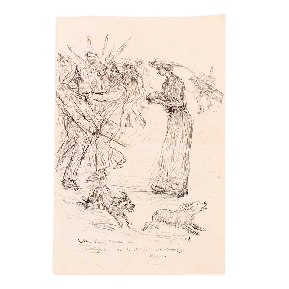 Three portraits of Pearl Squires by John Butler Yeats