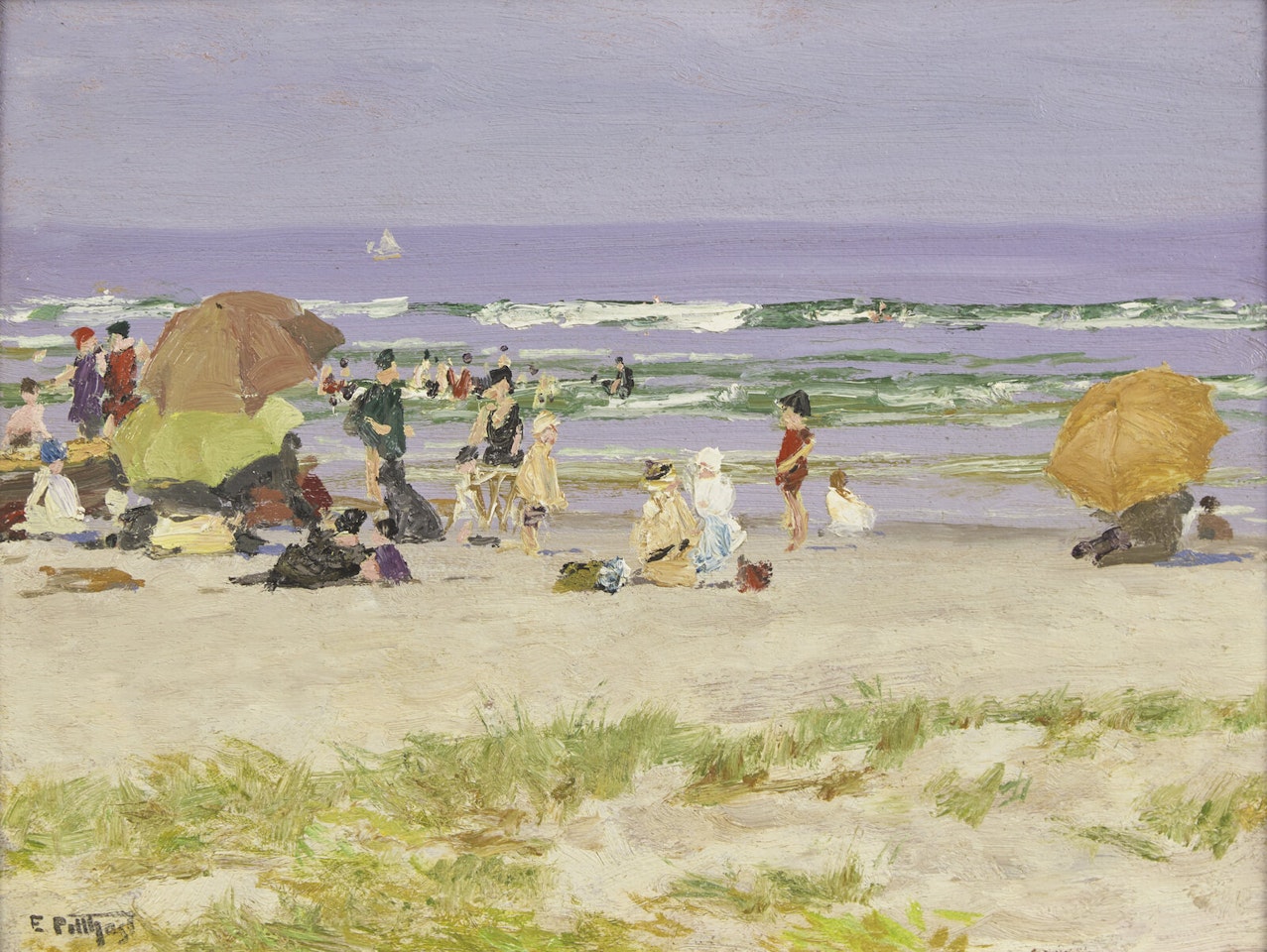A Happy Group (On the Sea Shore) by Edward Henry Potthast