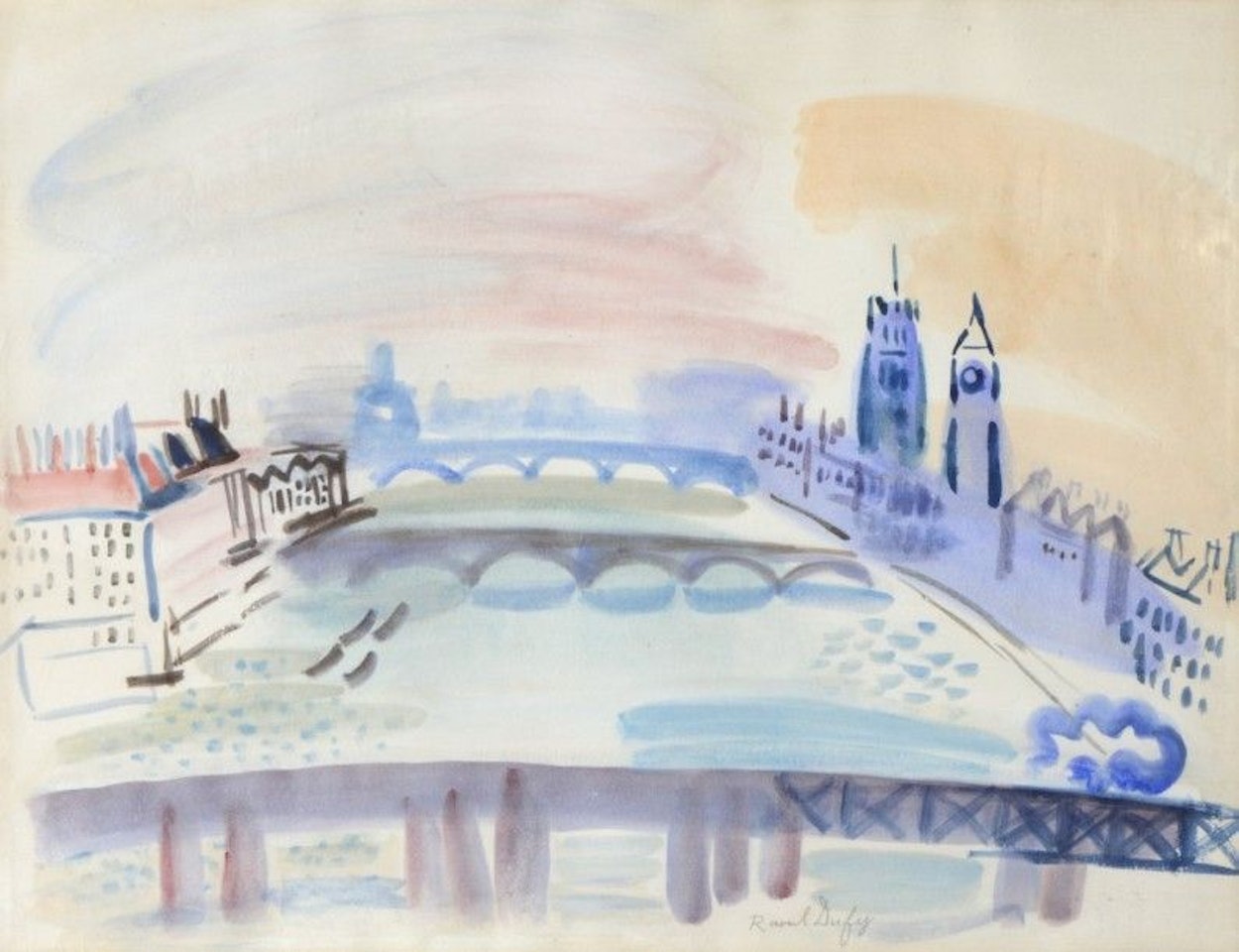 La Tamise, Londres by Raoul Dufy