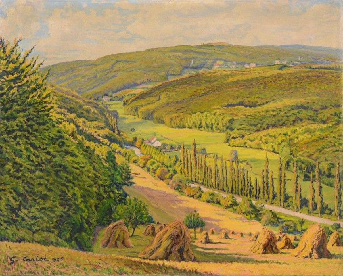 Haystacks in the Valley by Gustave Cariot