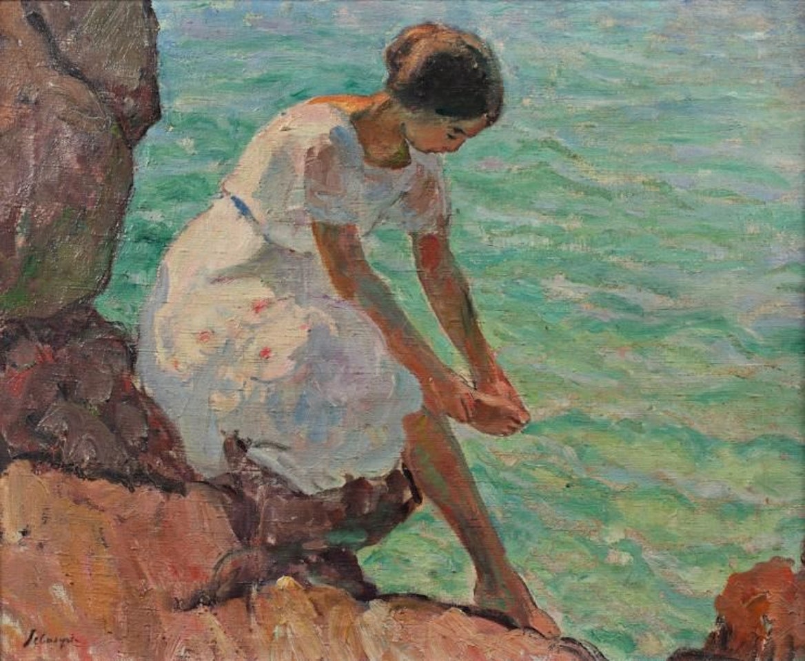 On the rocks at Agay by Henri Lebasque