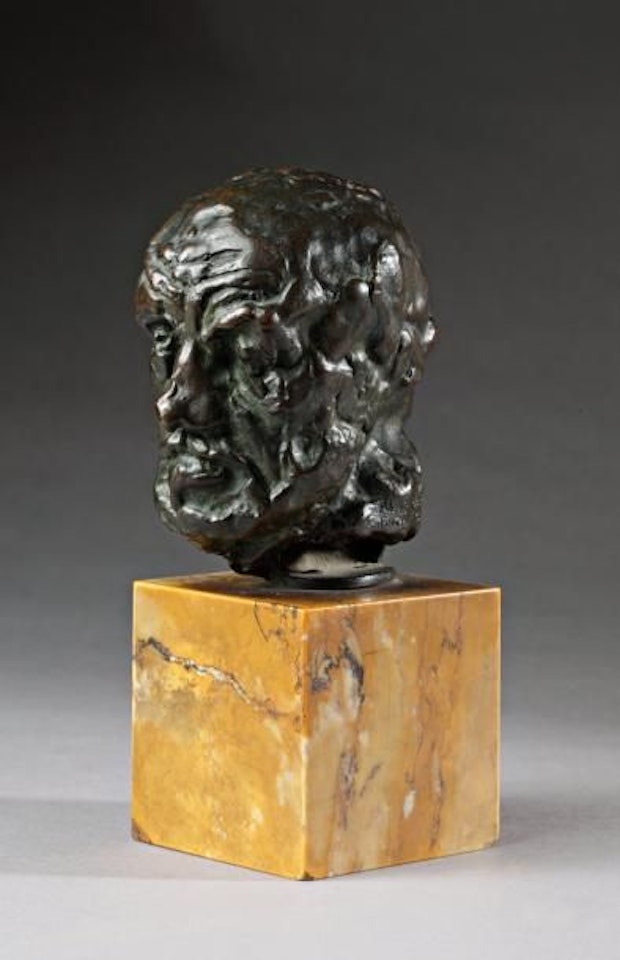 Alexis RUDIER, founder "Head of a man with a broken nose" or "sketch for the gates of hell" by Auguste Rodin