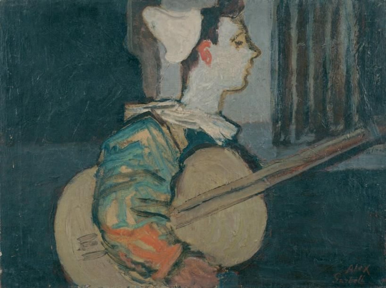 Clown guitarist by Kees van Dongen