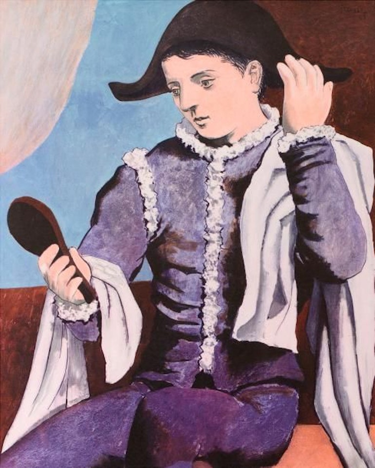 The Harlequin with the Mirror by Pablo Picasso