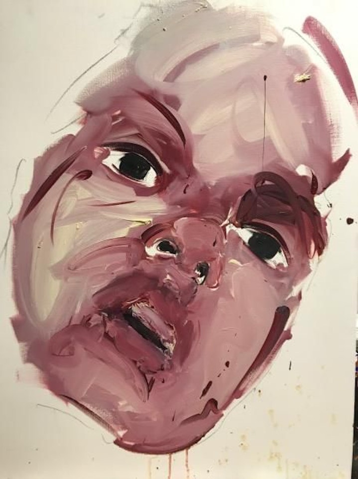 untitled (pink head facing right) by Philippe Pasqua