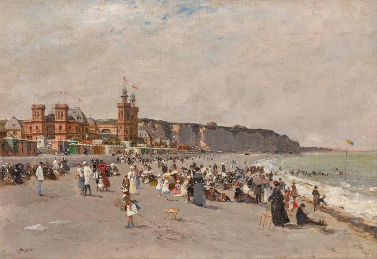 View of the Beach and Casino at Dieppe by Luigi Loir