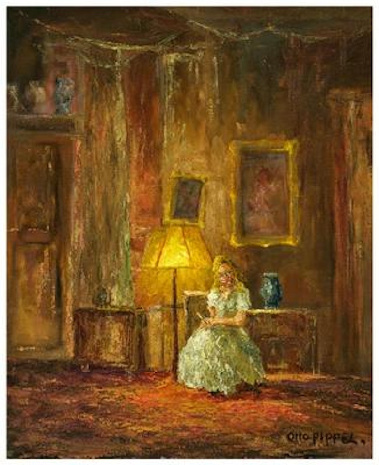 “Lesestunde am Abend” by Otto Pippel