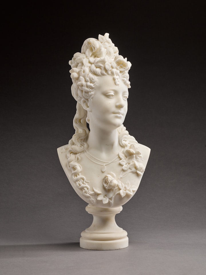 Bust of a Woman with Roses by Albert-Ernest Carrier-Belleuse