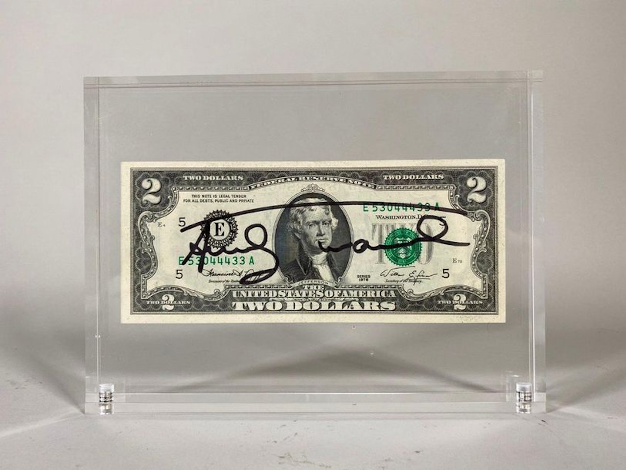 "Two dollars by Andy Warhol