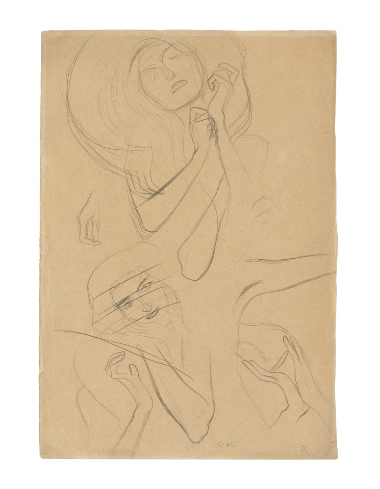 Kopf - und Handstudien by Gustav Klimt