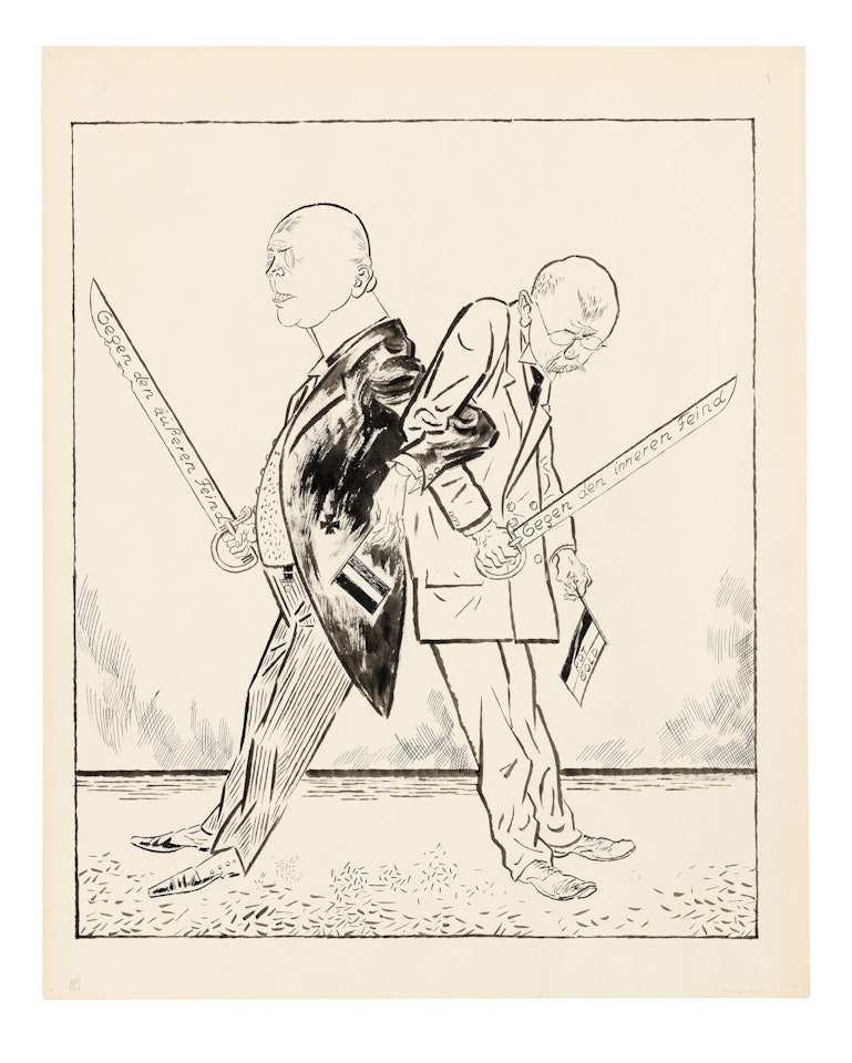 Gegen den äuβeren Feind / Gegen den inneren Feind by George Grosz