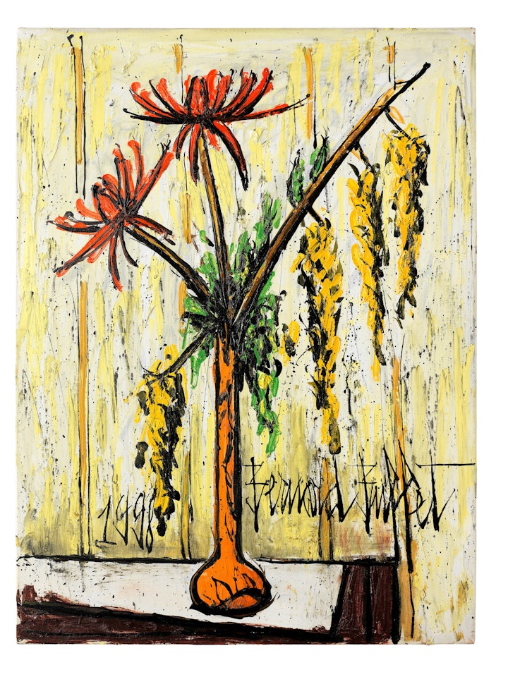 Dahlias et cytises by Bernard Buffet