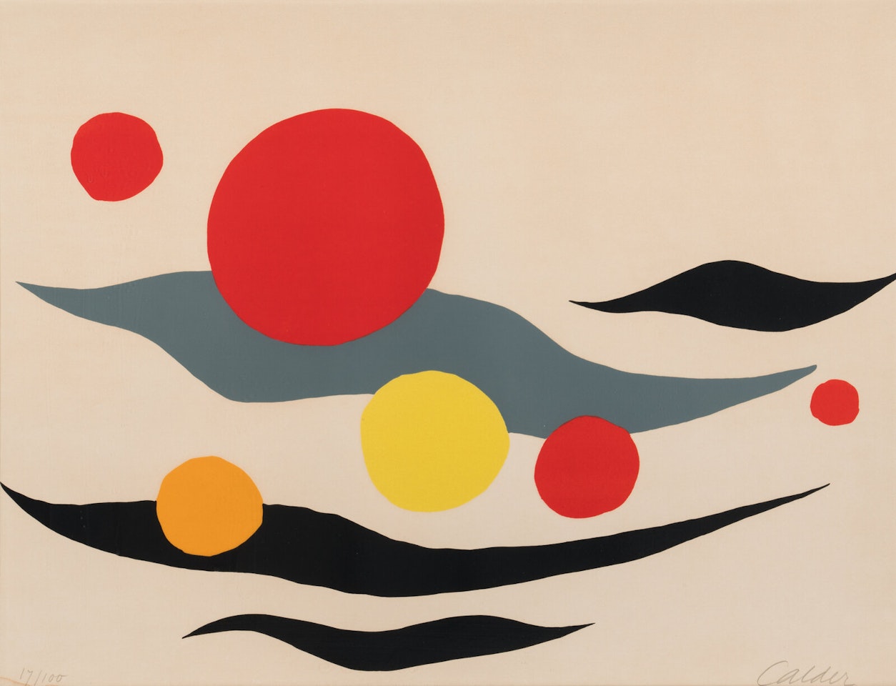 Composition with Clouds and Spheres by Alexander Calder