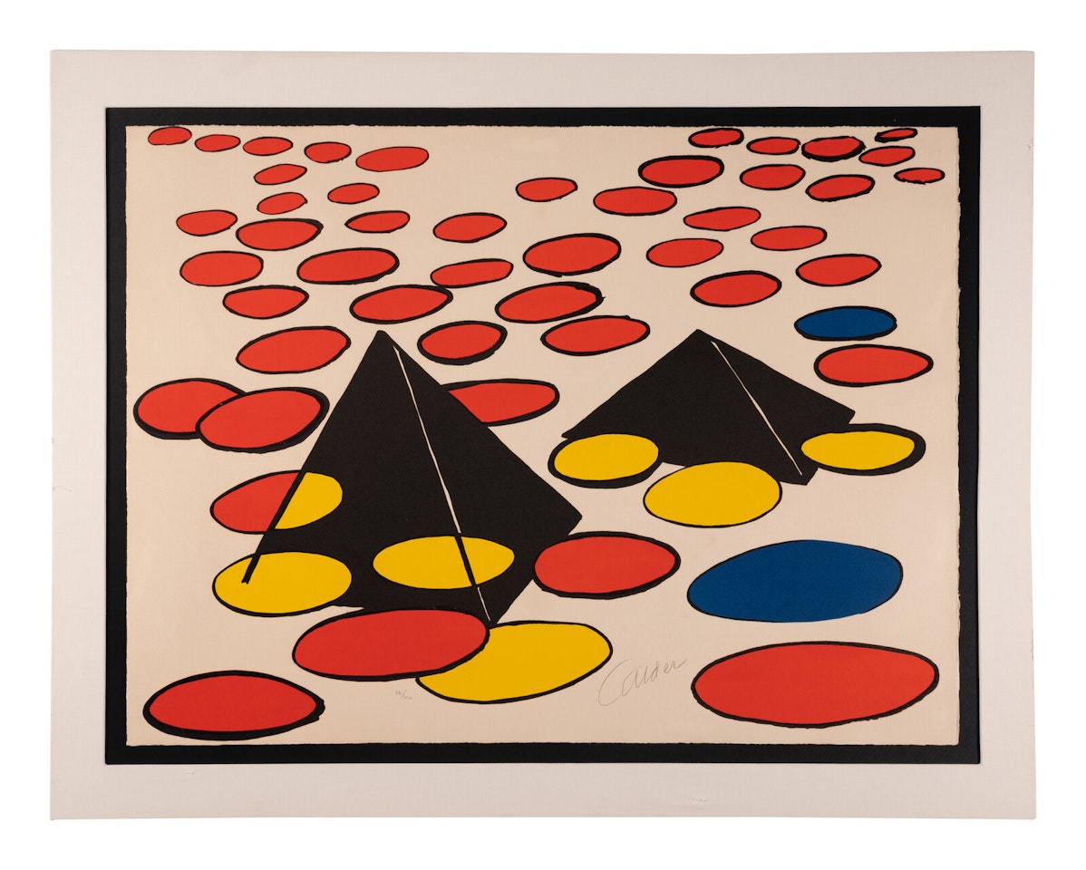 Black Horizontal Pyramids by Alexander Calder