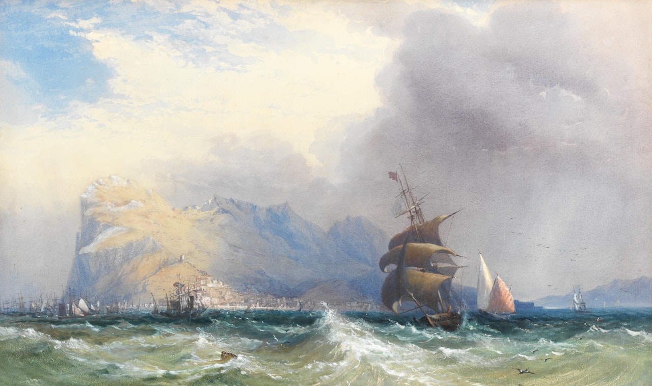 The Rock of Gibraltar by English School