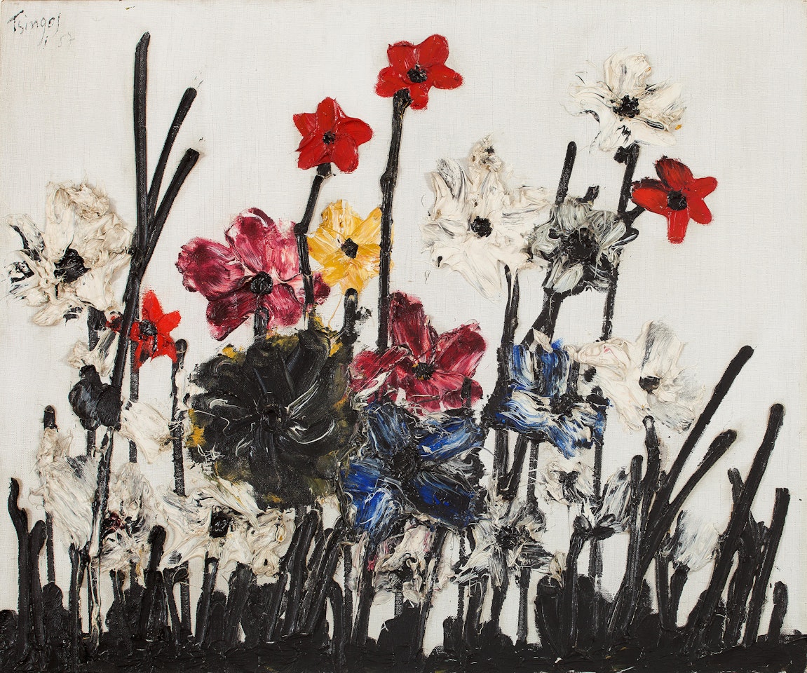Fleurs sur fond blanc by Thanos Tsingos