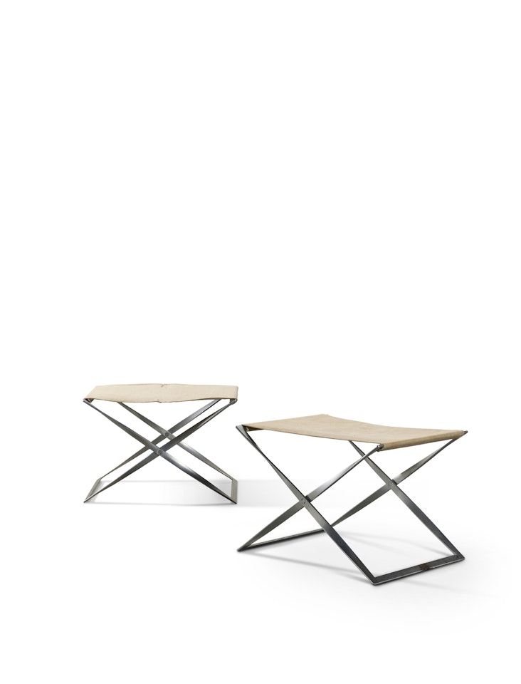Paire de tabourets "PK 91" by Poul Kjaerholm